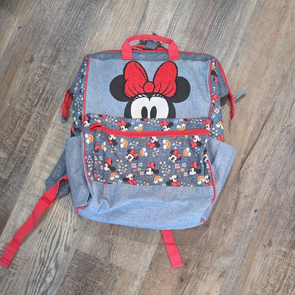 Minnie Mouse Kids Backpack - Red and Gray